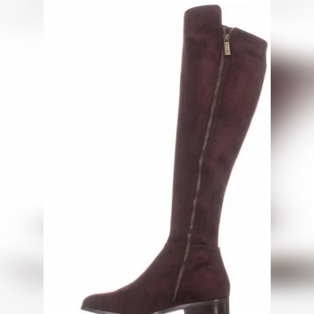 Michael Kors Bromley flat body Suede boots with side zipper.